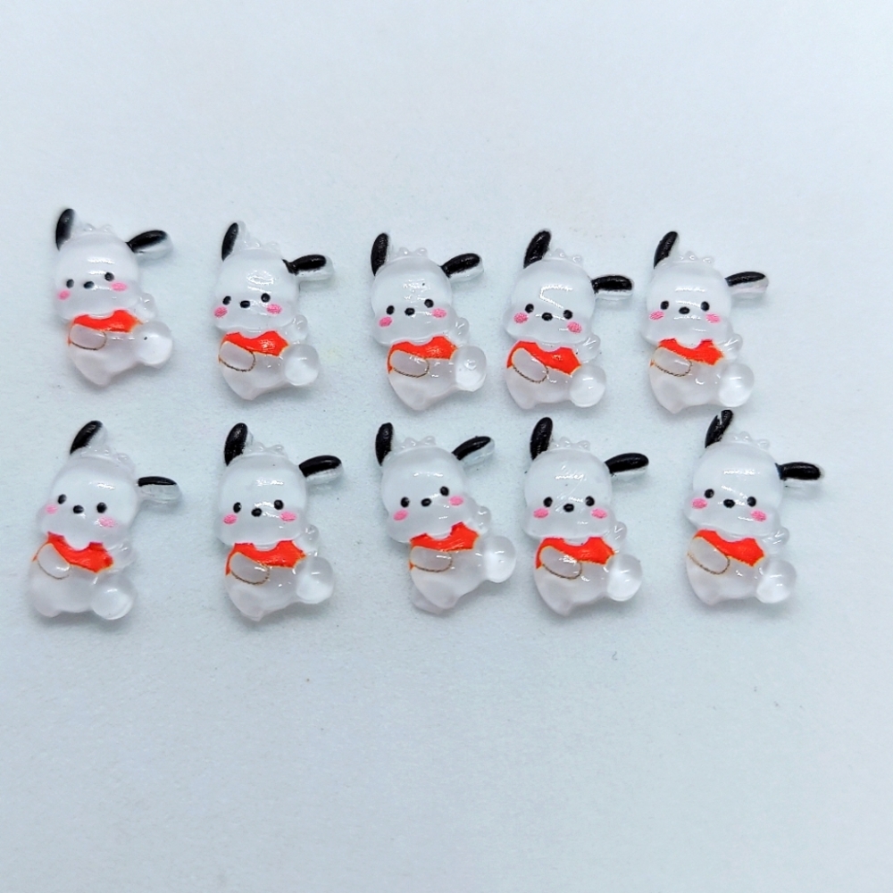 10 Mini Pochacco Hello Kitty Nail Charm